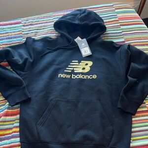New Balance black  Hoodie with Gold Logo size small new tags fast shipping
